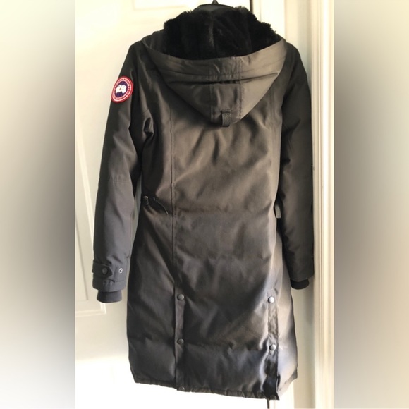 AUTHENTIC CANADA GOOSE Kensington Parka women XS black down winter coat EUC - Picture 5 of 12
